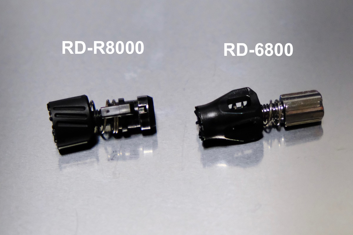 RD-R8000とRD-6800のバレルアジャスターの比較