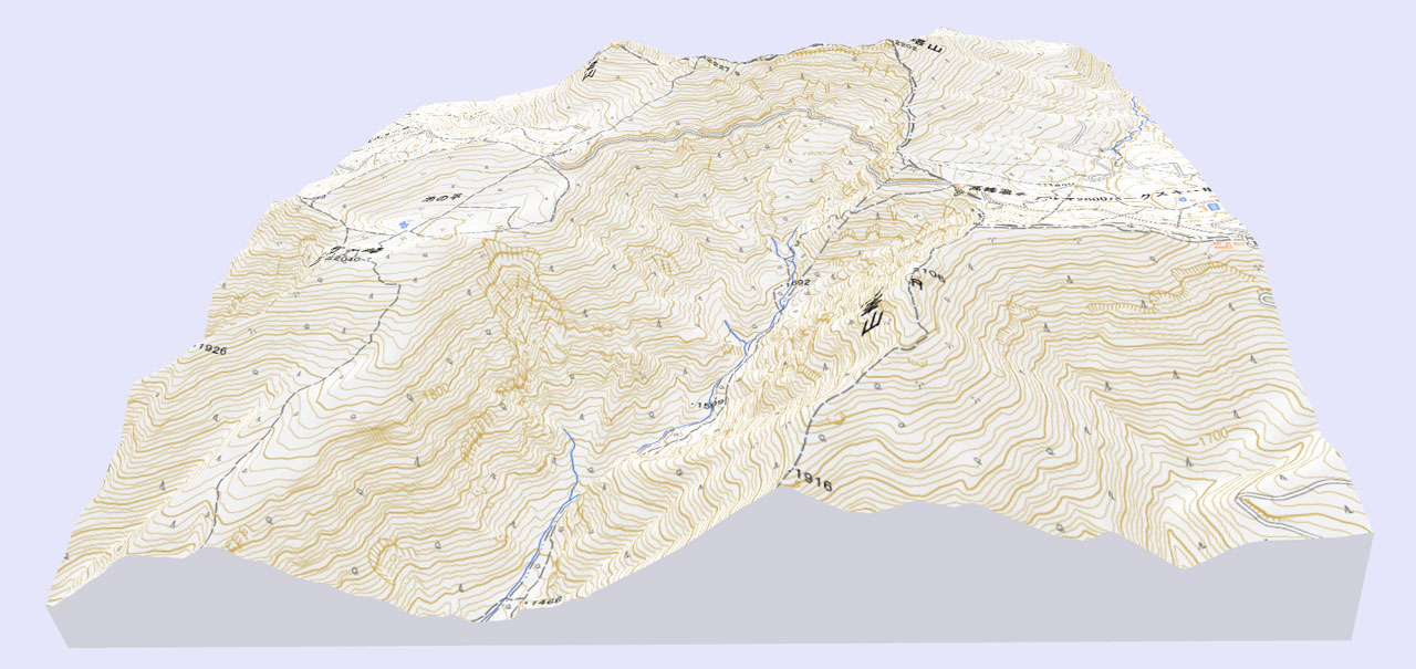 地理院地図の3D表示