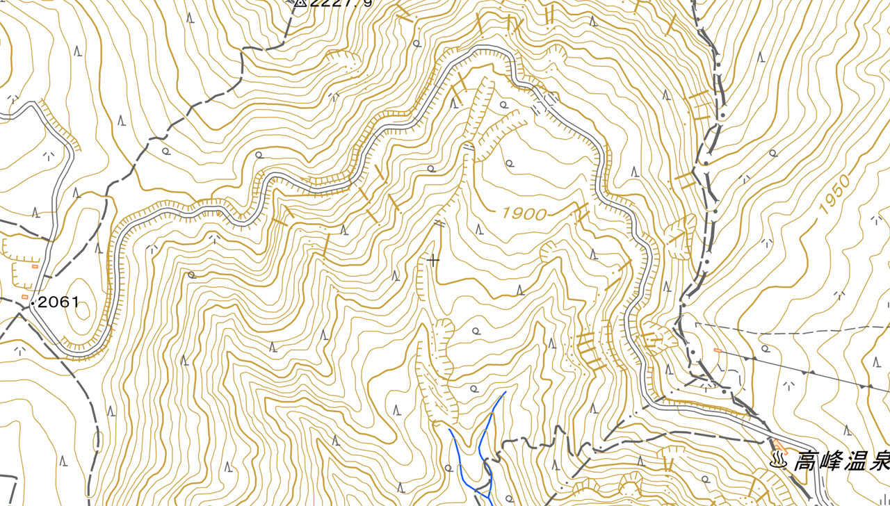 湯の丸高峰林道の地図