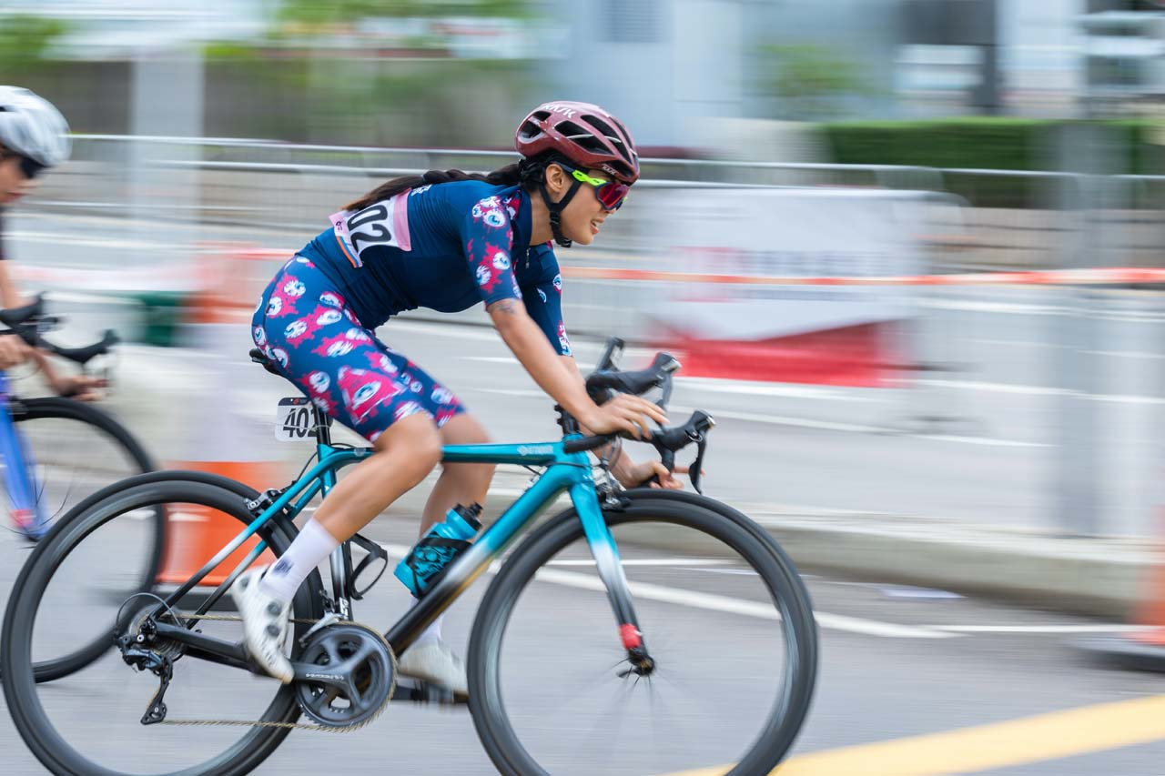 female cyclist