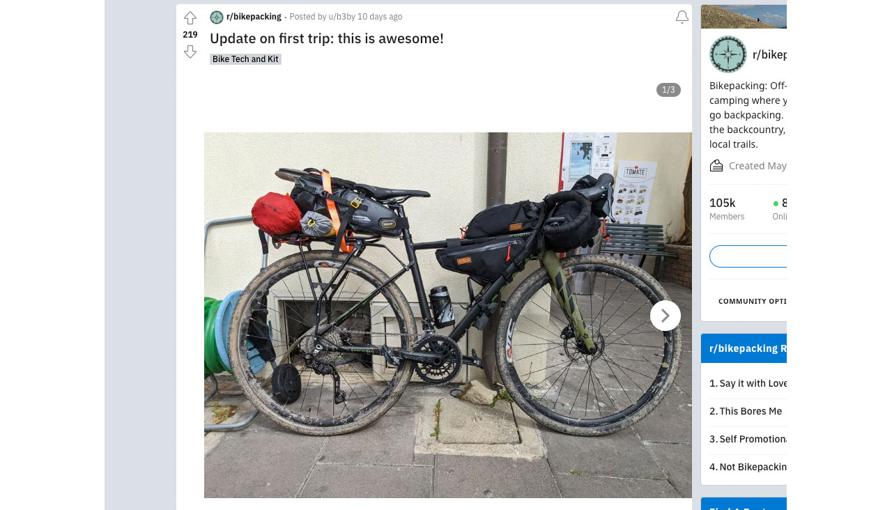 bike with bags